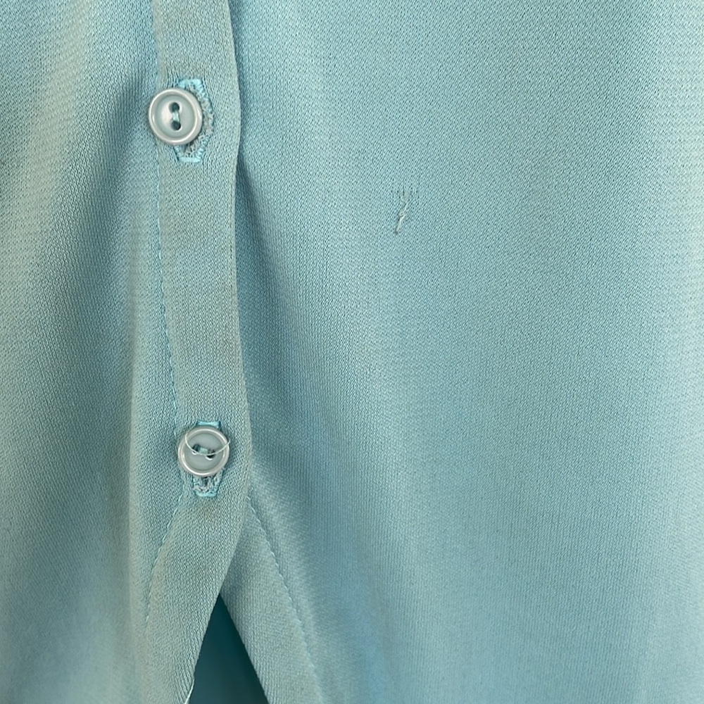 Vintage Kathy Lee blue stretch sea spray 3-piece skirt set size large - Picture 6 of 9